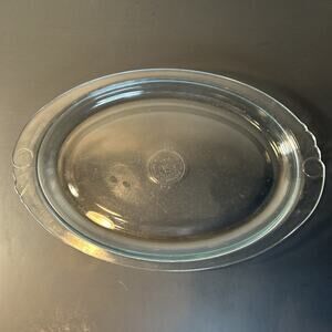 Vintage Pyrex 812 Oval 12.75" Clear Glass Oven Broiler Baking Dish Platter